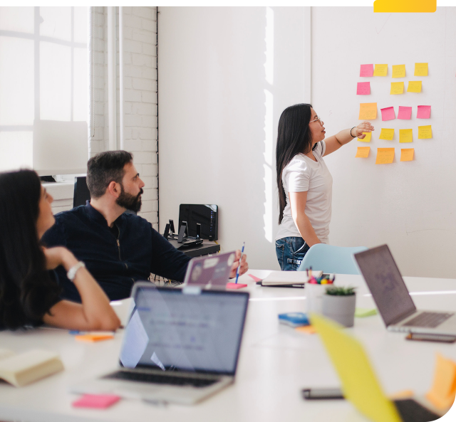 Team che esegue una metodologia Scrum